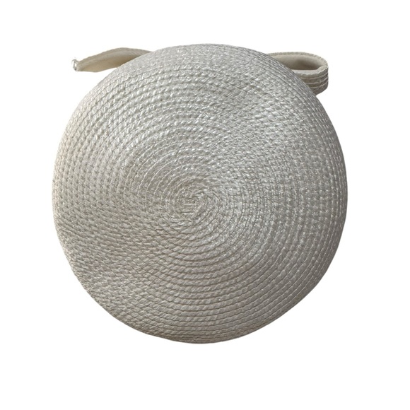 1940s/50s Union Label White Ribbon Straw Hat - Picture 4 of 5